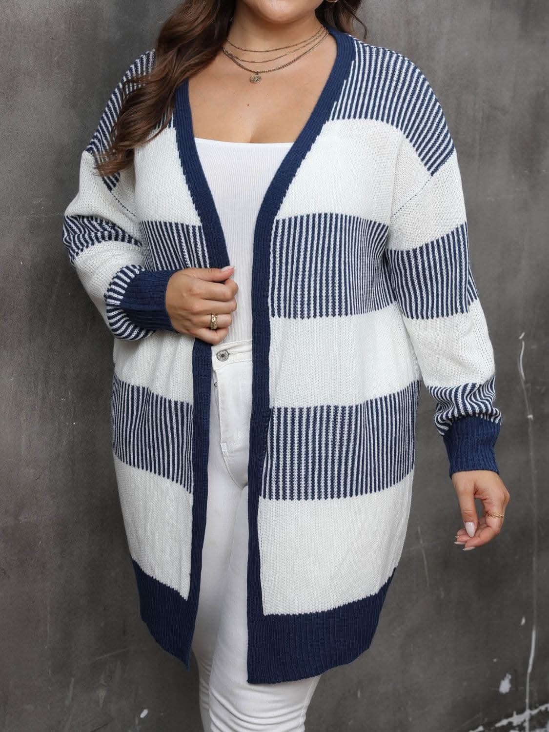 Chic Plus Size Open Cardigan - Love Salve 