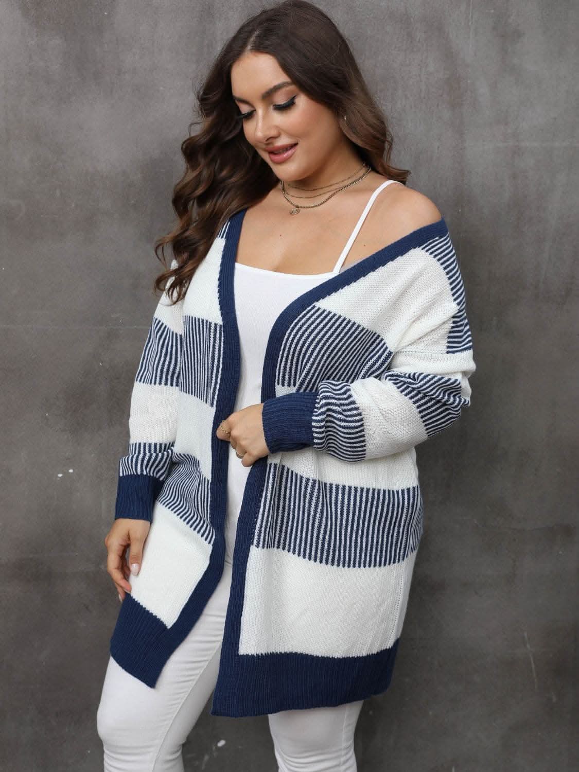 Chic Plus Size Open Cardigan - Love Salve 