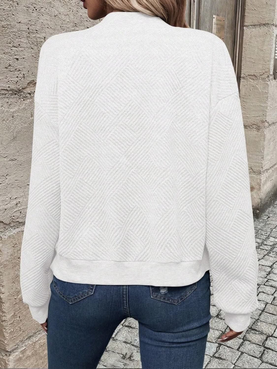 Chic zip-up jacket - long sleeve, 100% polyester - Love Salve 