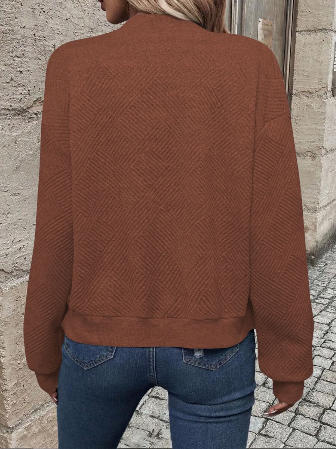 Chic zip-up jacket - long sleeve, 100% polyester - Love Salve 