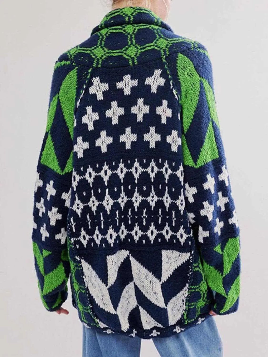 Chic long sleeve button-up cardigan - Love Salve 