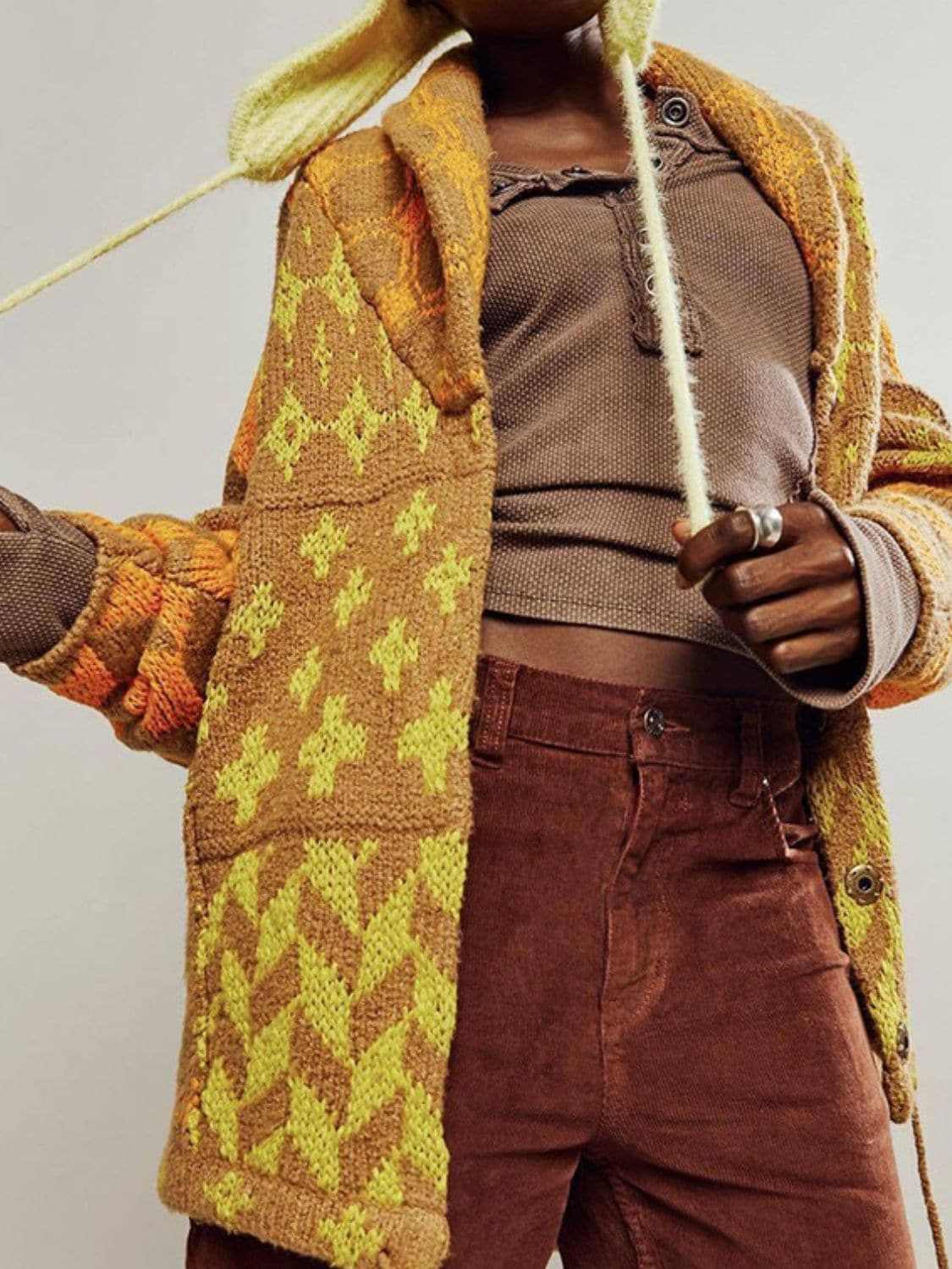 Chic long sleeve button-up cardigan - Love Salve 