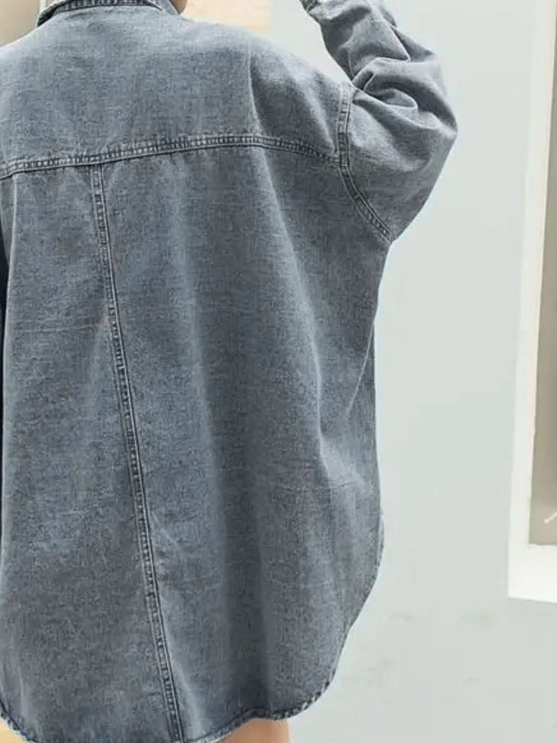 Embroidered denim jacket - long sleeves - Love Salve 