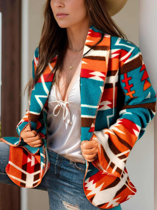 Chic long sleeve collared jacket - Love Salve 