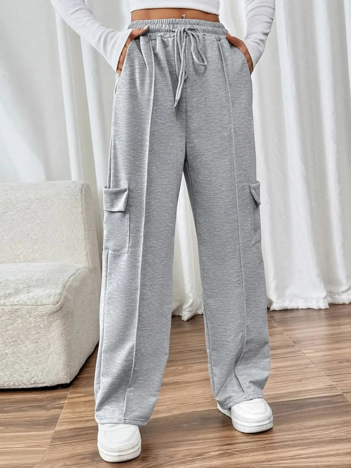 Chic wide leg pants with pockets - Love Salve 