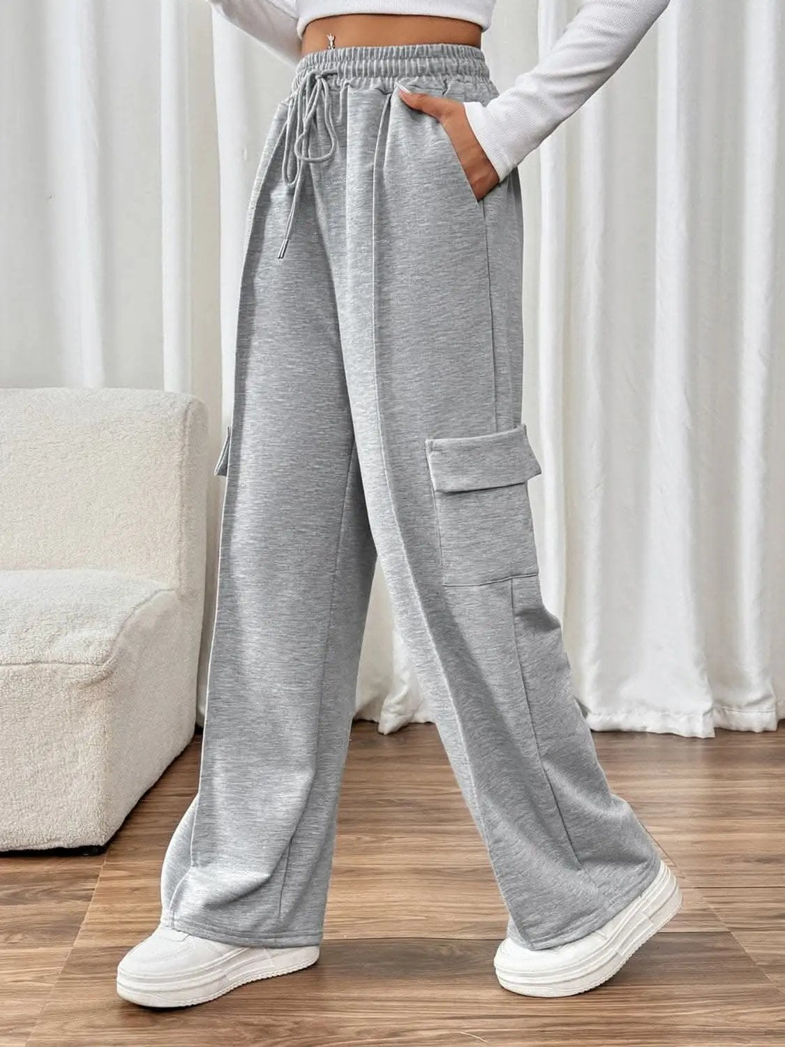 Chic wide leg pants with pockets - Love Salve 