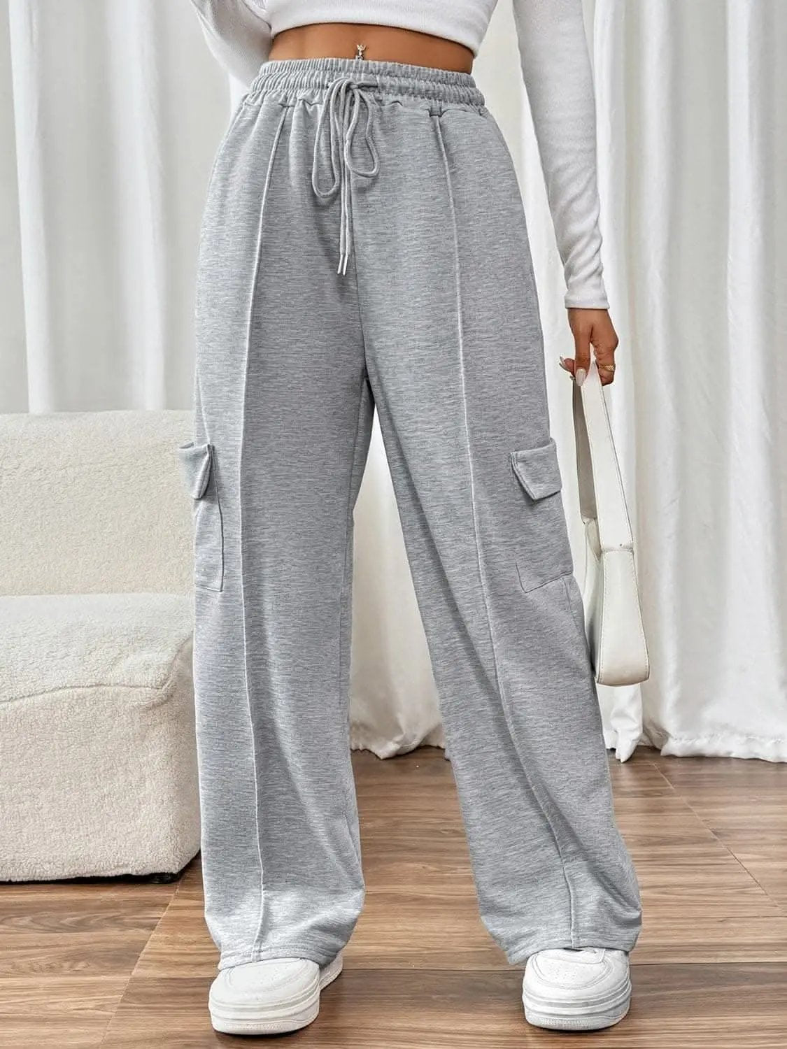 Chic wide leg pants with pockets - Love Salve 