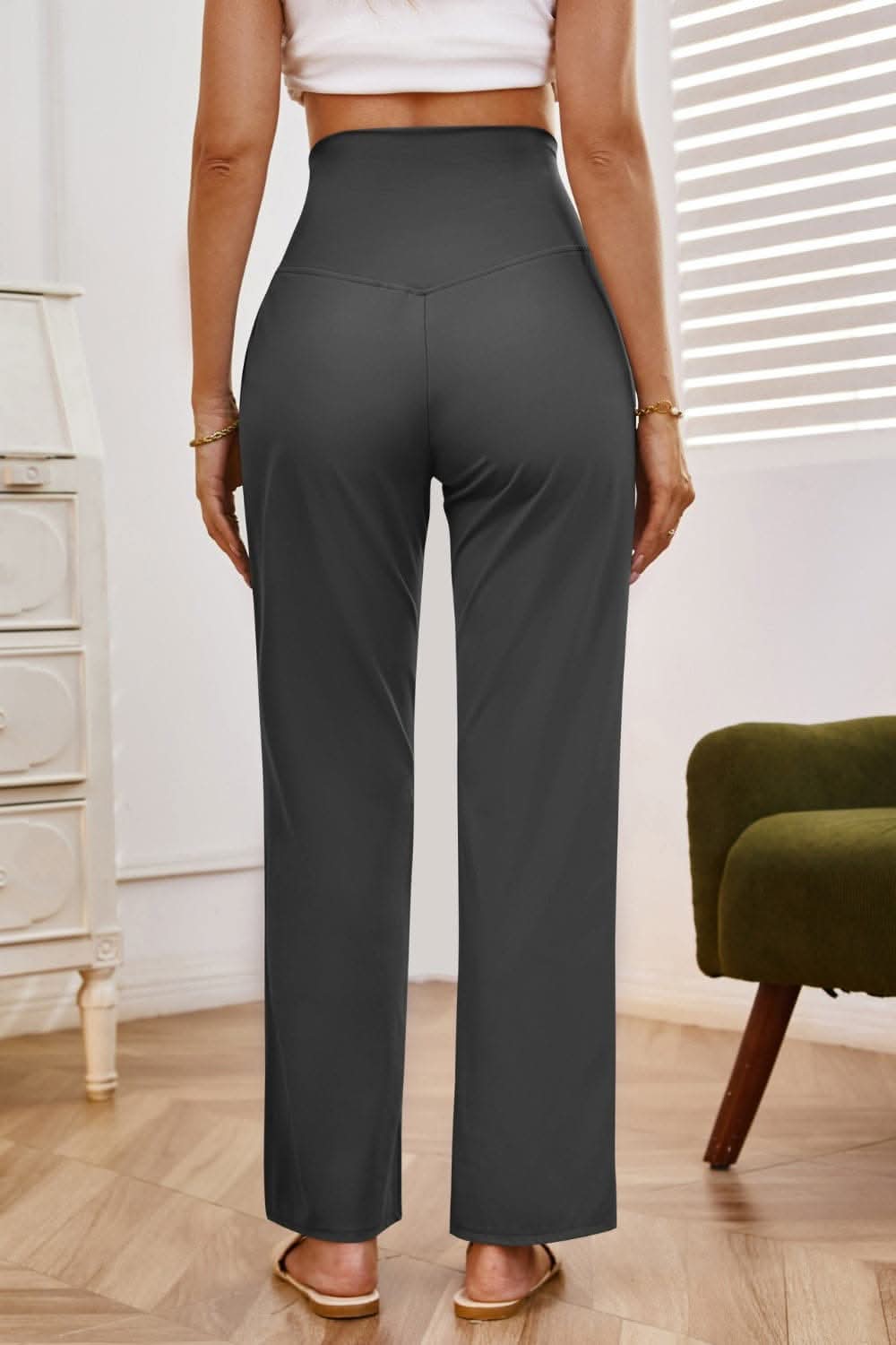 Chic high-waisted wide-leg pants - Love Salve 