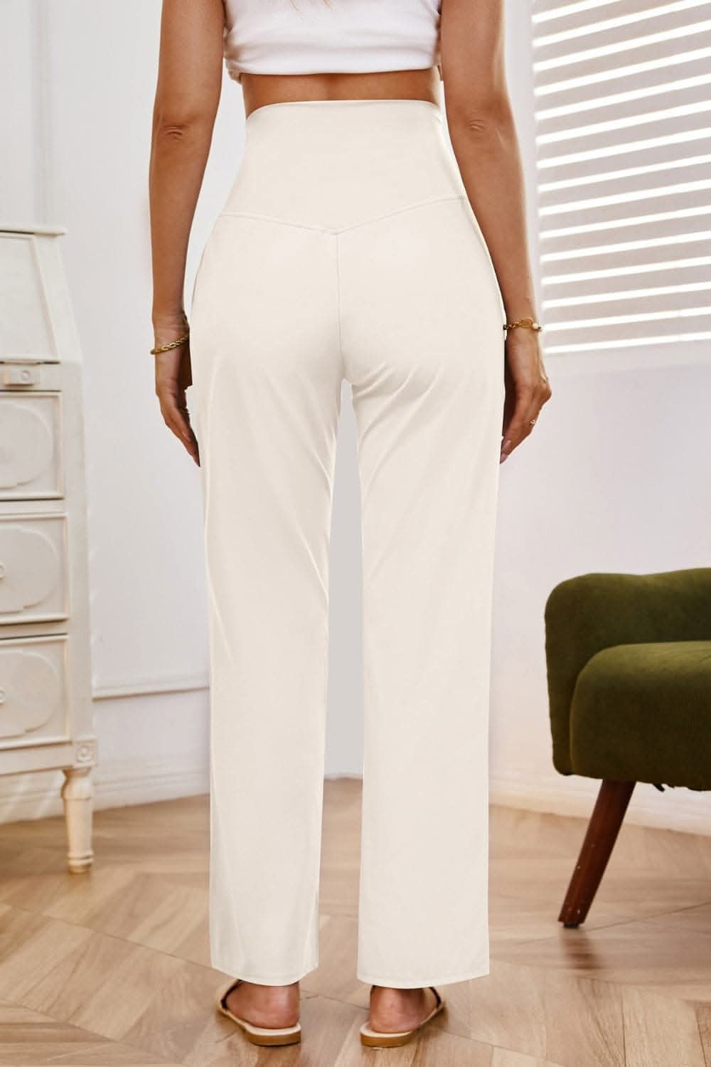 Chic high-waisted wide-leg pants - Love Salve 