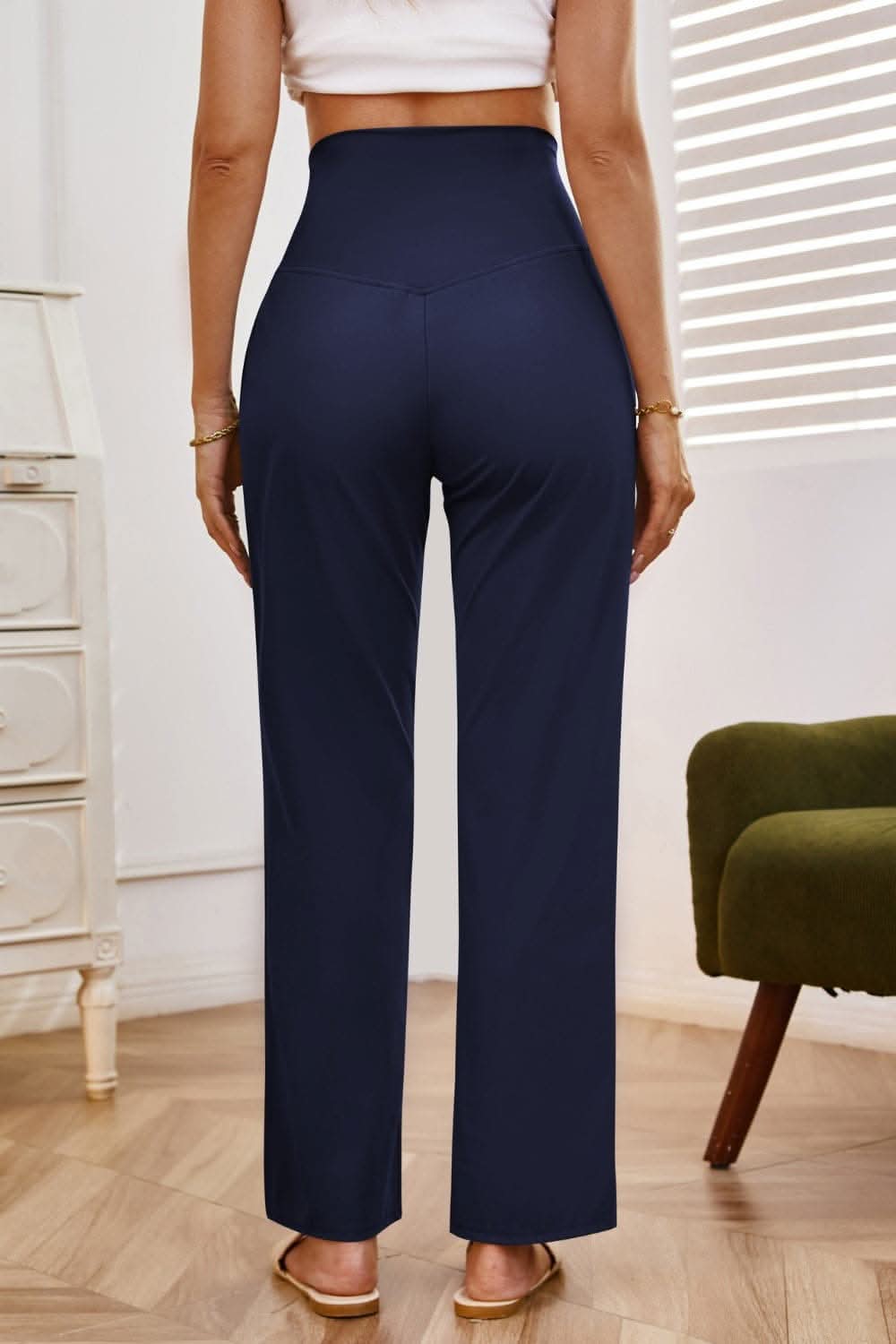 Chic high-waisted wide-leg pants - Love Salve 