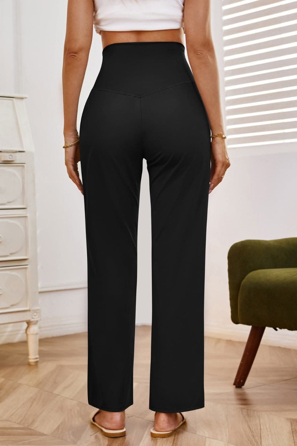 Chic high-waisted wide-leg pants - Love Salve 