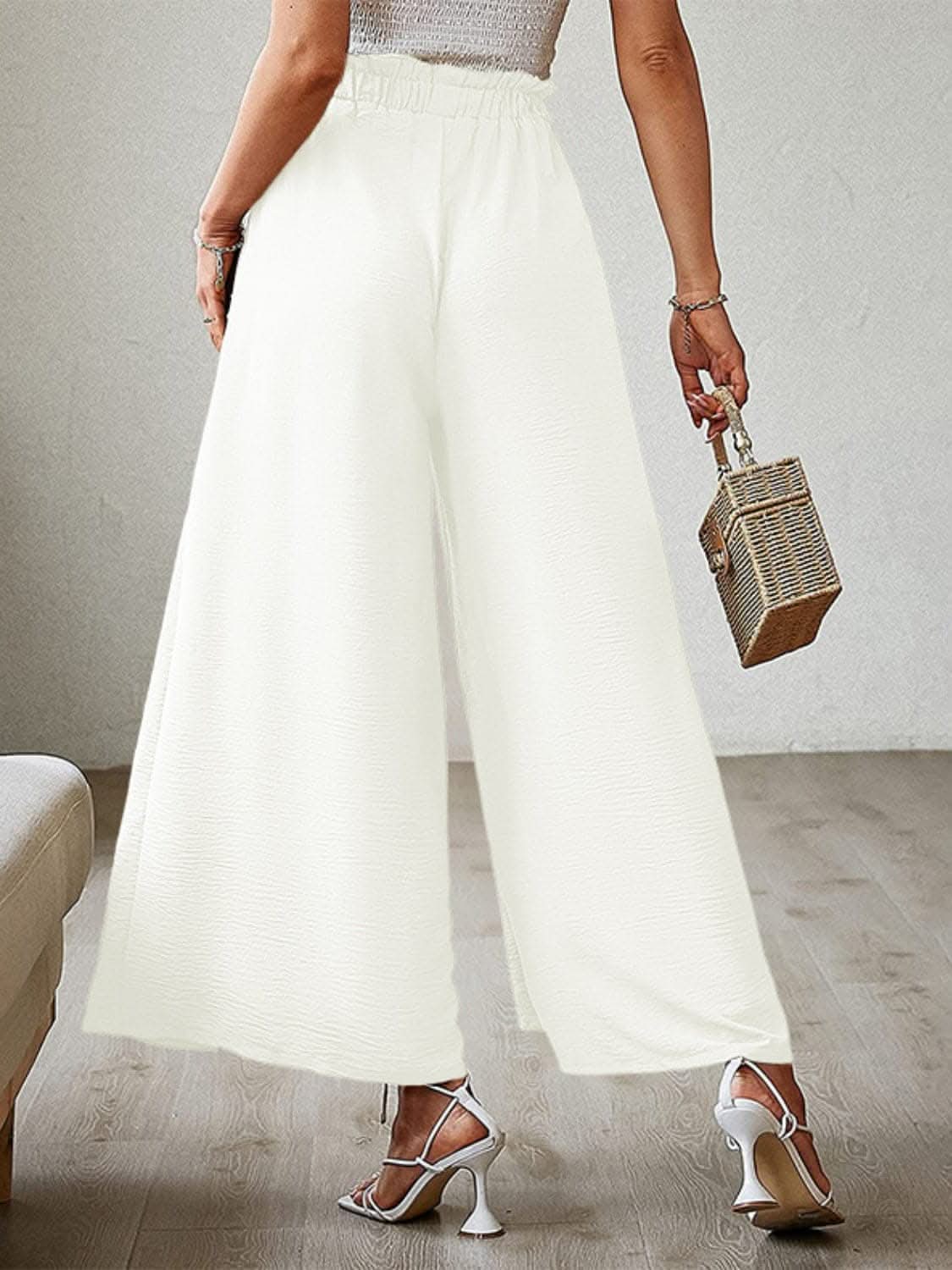 Chic tie-front wide-leg pants - Love Salve 