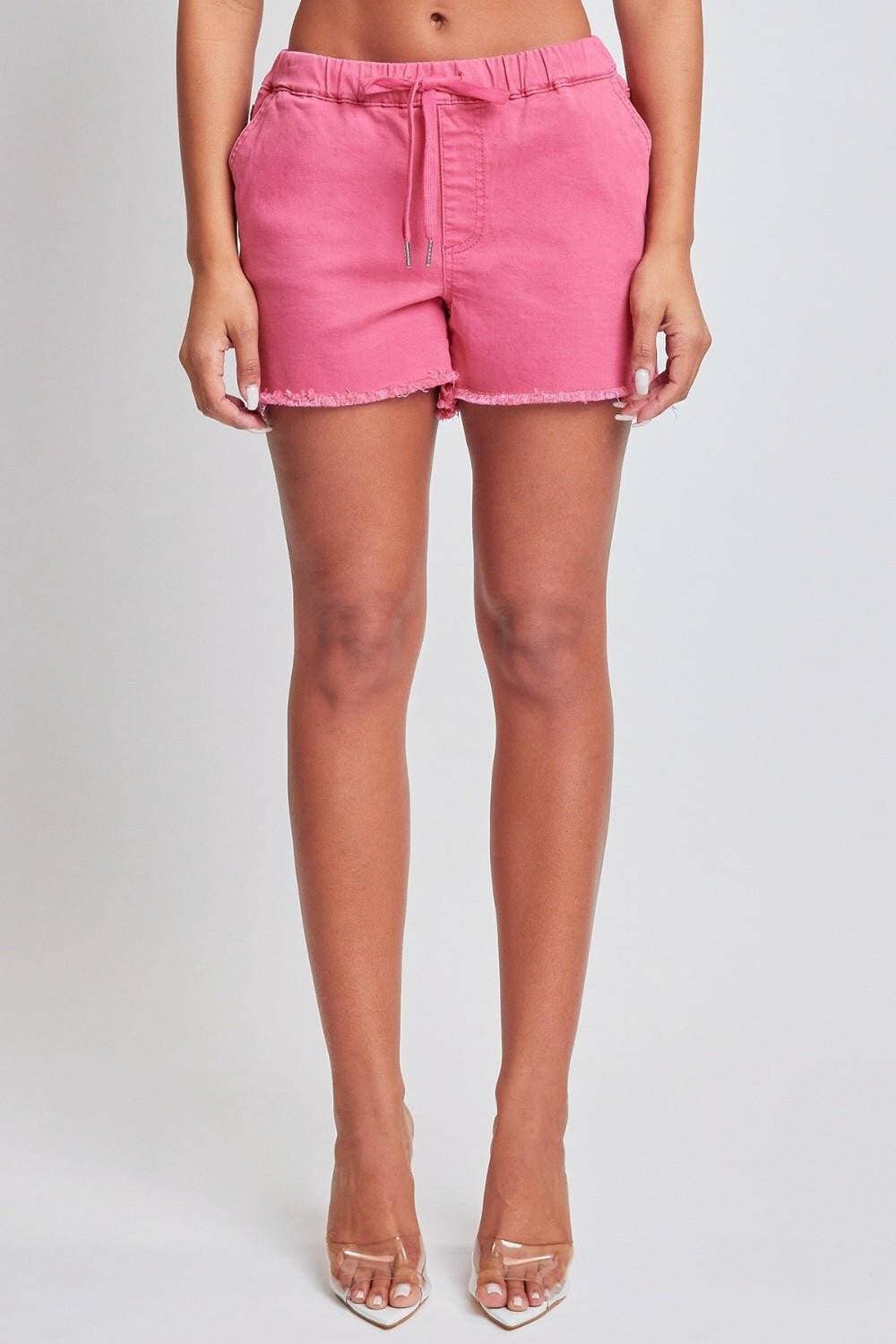 Effortlessly Chic Drawstring Denim Shorts with Raw Hem for a Stylish Edge - Love Salve 