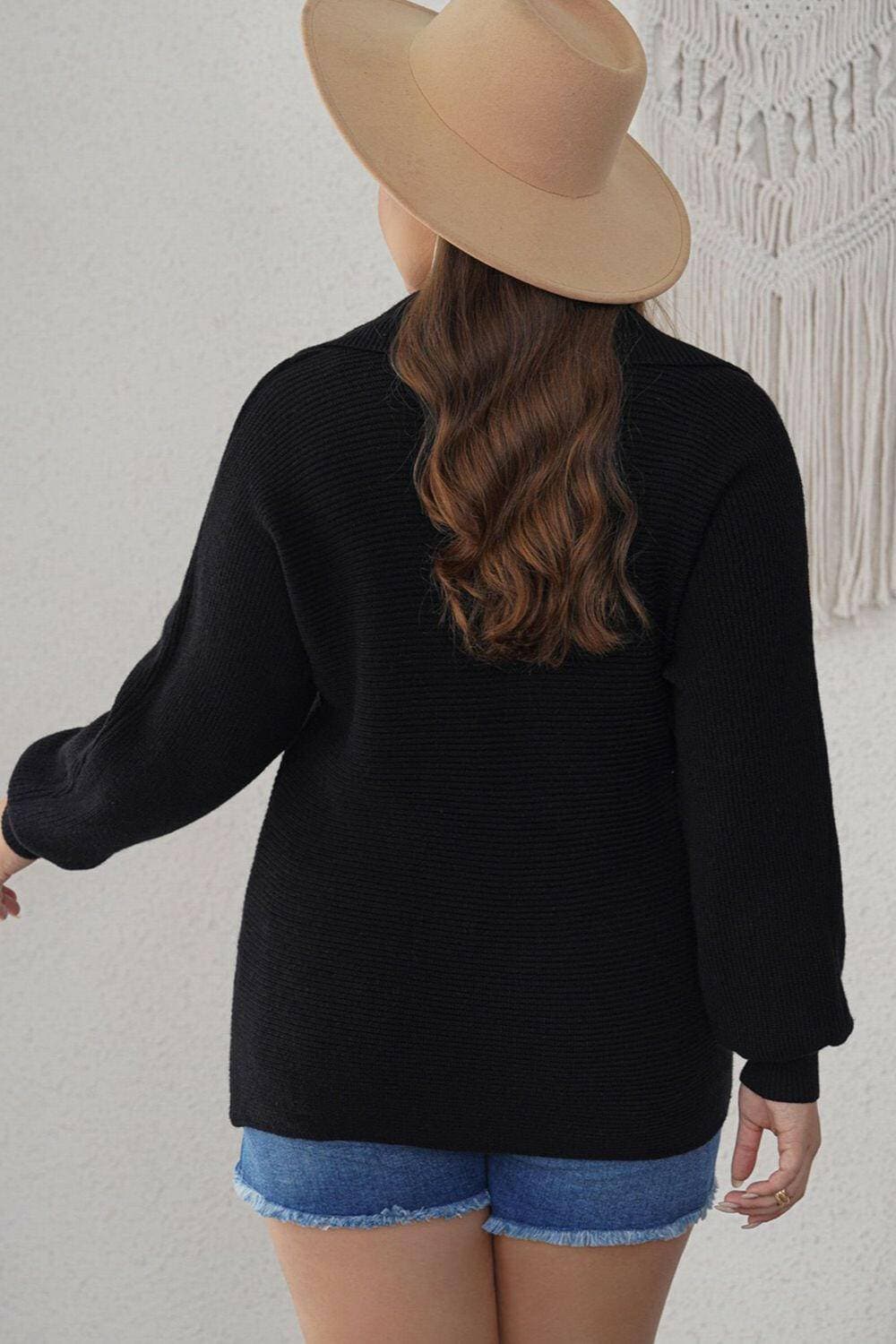 Curvy Fit Button-Up Long Sleeve Knit SweaterCurvy Fit Button-Up Long Sleeve Knit Sweater
 Upgrade your wardrobe with the perfect blend of sophistication and comfort embodied in our Curvy Fit Button-Up Long SleLove Salve Long Sleeve Knit Sweaterplus