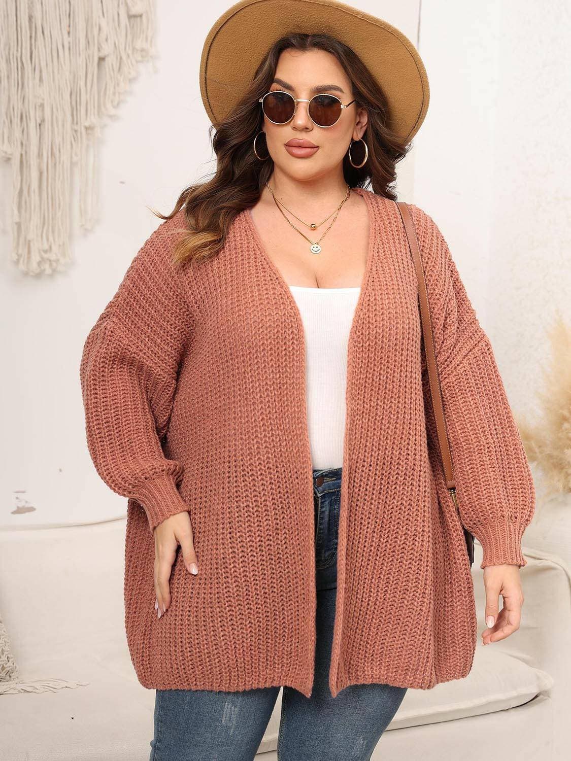 Cozy Oversized Knit Cardigan for Curvy FiguresCozy Oversized Knit Cardigan for Curvy Figures
 Indulge in the perfect blend of style and comfort with our Cozy Oversized Knit Cardigan designed especially for curvyLove Salve Cozy Oversized Knit Cardiganplus