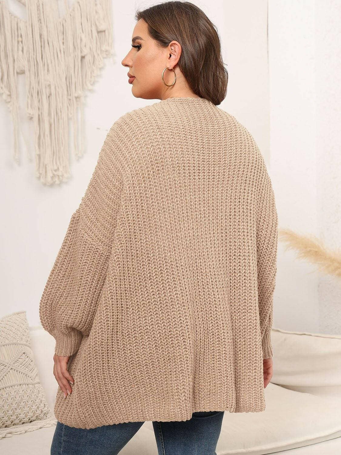 Cozy Oversized Knit Cardigan for Curvy FiguresCozy Oversized Knit Cardigan for Curvy Figures
 Indulge in the perfect blend of style and comfort with our Cozy Oversized Knit Cardigan designed especially for curvyLove Salve Cozy Oversized Knit Cardiganplus