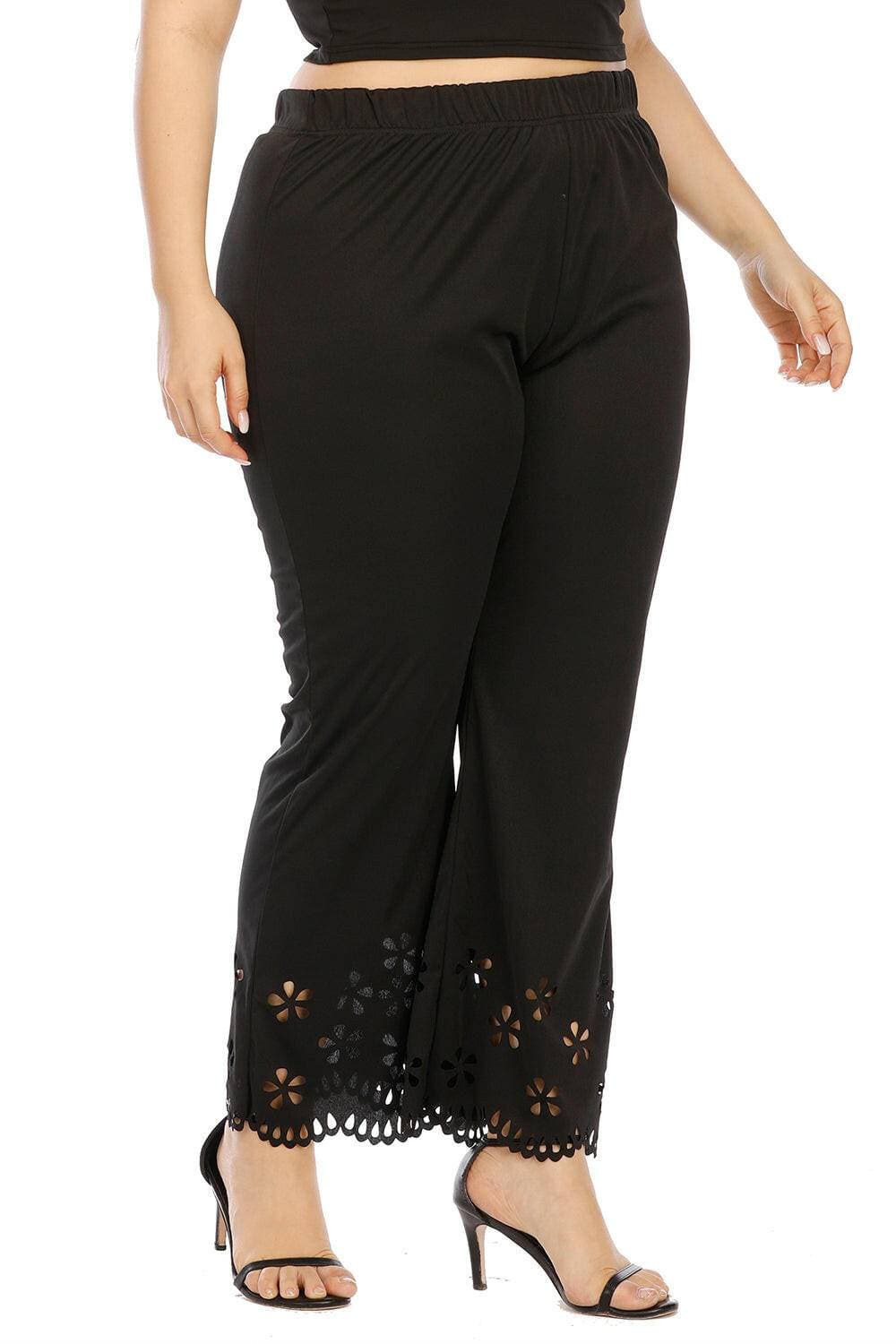 Elegant Plus Size Mesh Accent TrousersUpgrade Your Style with Elegant Plus Size Mesh Accent Trousers
 Step up your fashion game with these Elegant Plus Size Mesh Accent Trousers, designed with a touch ofLove Salve Size Mesh Accent Trousersplus