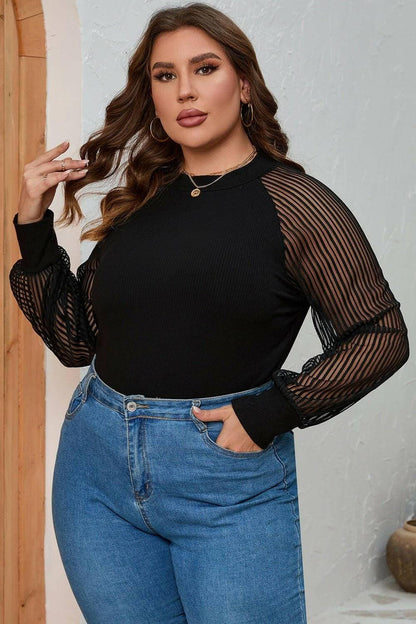 Extended Size Sheer Long Sleeve TopExtended Size Sheer Long Sleeve Top
 Indulge in Effortless Elegance with our Extended Size Sheer Long Sleeve Top!
 
 
Basic Yet Chic: Elevate your look with a touch Love Salve Extended Size Sheer Long Sleeve Topplus