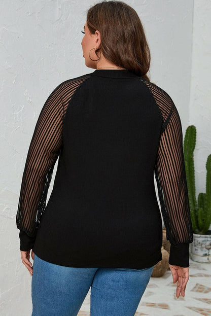 Extended Size Sheer Long Sleeve TopExtended Size Sheer Long Sleeve Top
 Indulge in Effortless Elegance with our Extended Size Sheer Long Sleeve Top!
 
 
Basic Yet Chic: Elevate your look with a touch Love Salve Extended Size Sheer Long Sleeve Topplus