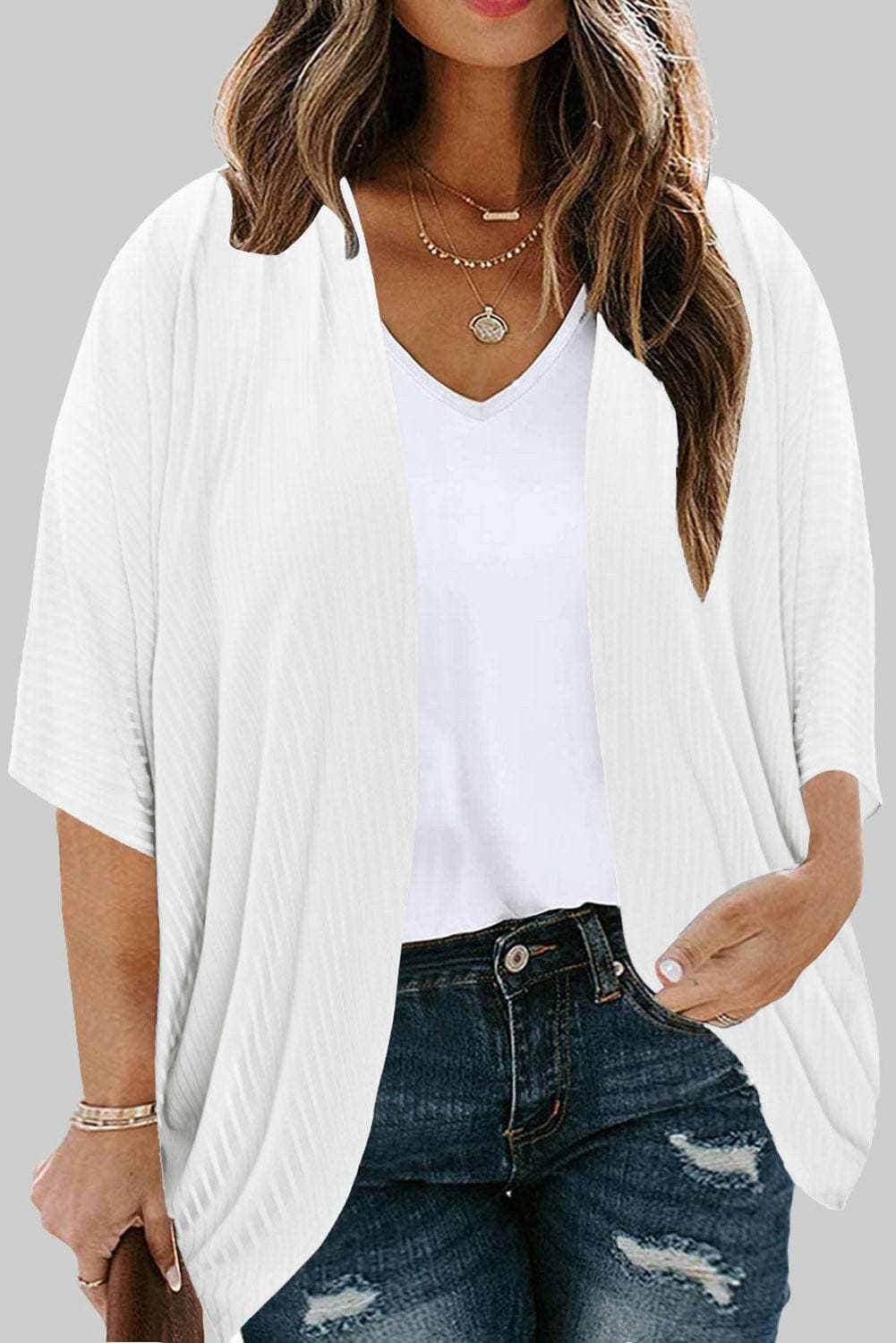 Ribbed Cocoon Plus Size Sheer Cover-UpUpgrade Your Poolside Glam with the Ribbed Cocoon Plus Size Sheer Cover-Up
 
 
Style: Elevate your beach look with this chic and versatile cover-up.
 
Sheer: The perLove Salve Size Sheer Cover-plus