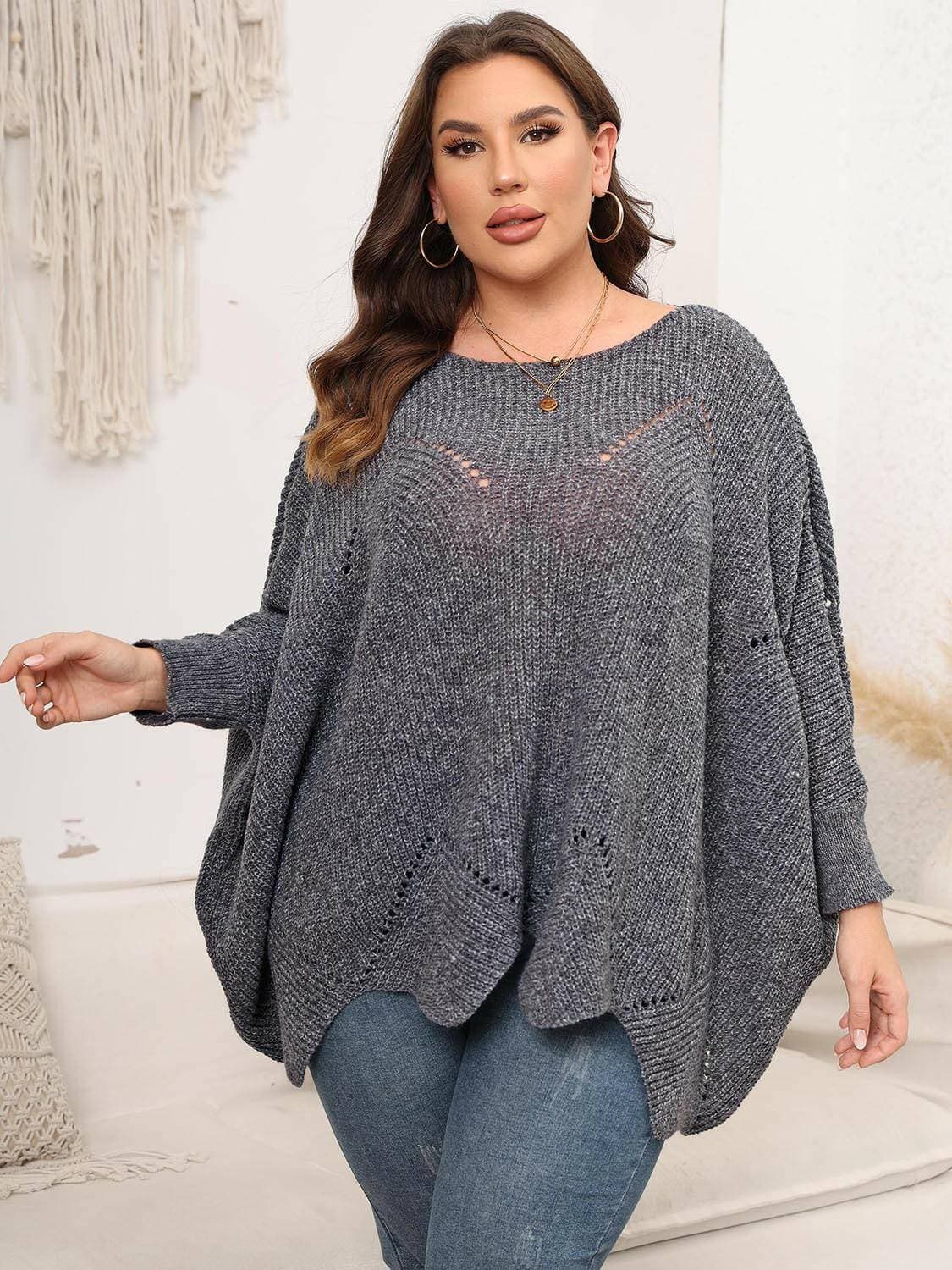 Cozy Batwing Sleeve Plus Size SweaterUpgrade Your Cozy Style with our Batwing Sleeve Plus Size Sweater!
 Experience ultimate comfort and chic fashion with our Cozy Batwing Sleeve Plus Size Sweater. CrafLove Salve Cozy Batwing Sleeveplus