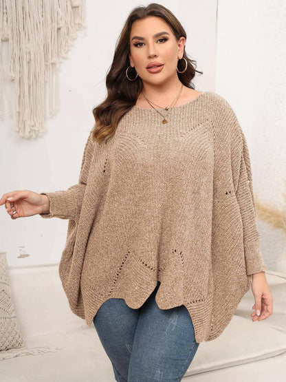 Cozy Batwing Sleeve Plus Size SweaterUpgrade Your Cozy Style with our Batwing Sleeve Plus Size Sweater!
 Experience ultimate comfort and chic fashion with our Cozy Batwing Sleeve Plus Size Sweater. CrafLove Salve Cozy Batwing Sleeveplus