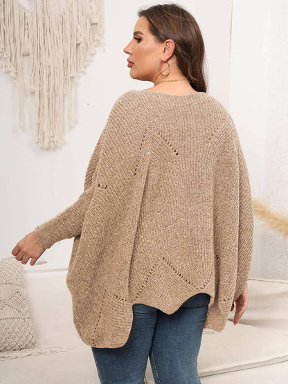 Cozy Batwing Sleeve Plus Size SweaterUpgrade Your Cozy Style with our Batwing Sleeve Plus Size Sweater!
 Experience ultimate comfort and chic fashion with our Cozy Batwing Sleeve Plus Size Sweater. CrafLove Salve Cozy Batwing Sleeveplus