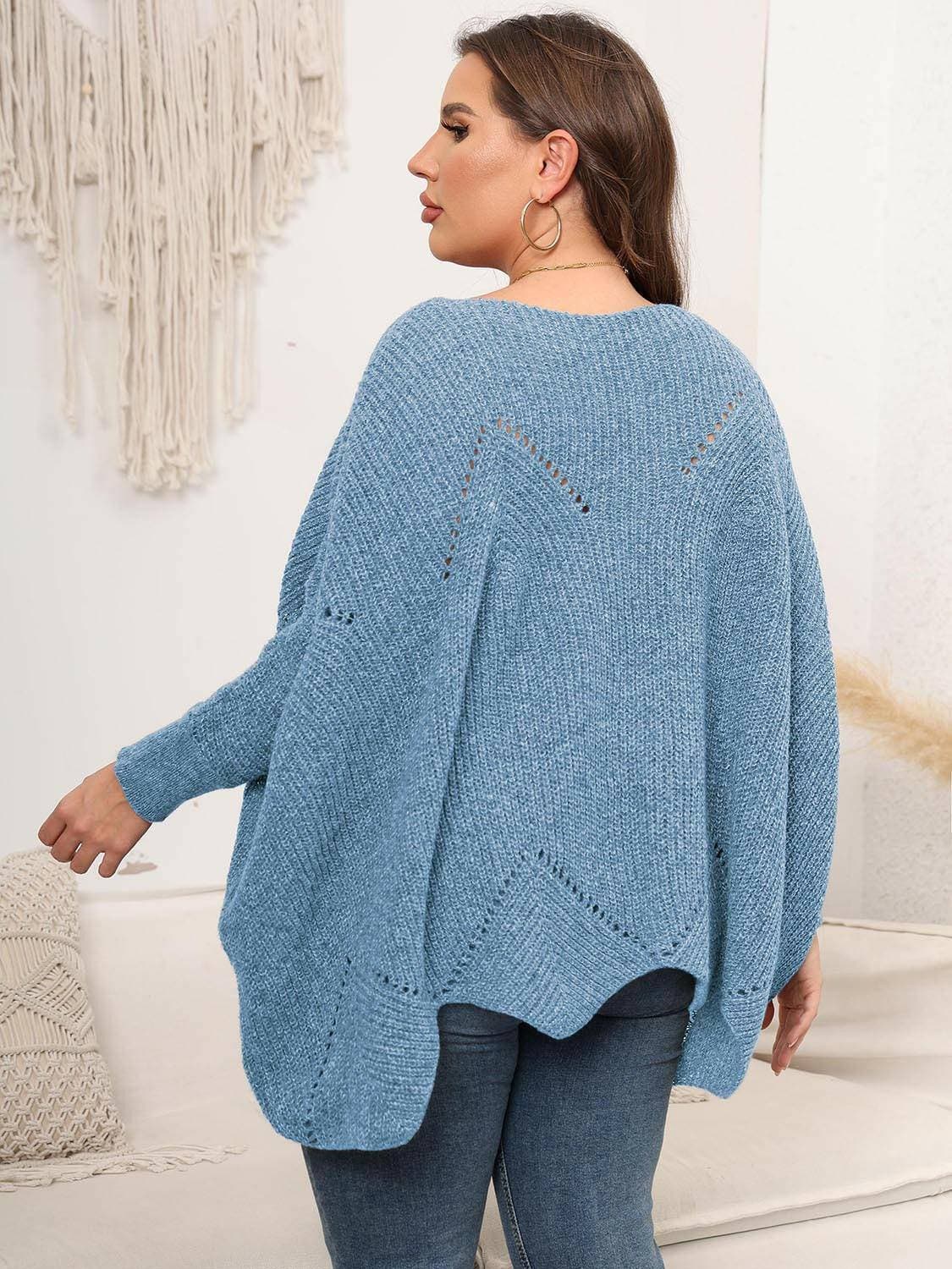 Cozy Batwing Sleeve Plus Size SweaterUpgrade Your Cozy Style with our Batwing Sleeve Plus Size Sweater!
 Experience ultimate comfort and chic fashion with our Cozy Batwing Sleeve Plus Size Sweater. CrafLove Salve Cozy Batwing Sleeveplus