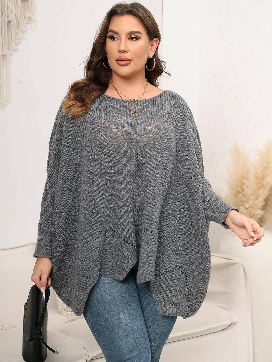 Cozy Batwing Sleeve Plus Size SweaterUpgrade Your Cozy Style with our Batwing Sleeve Plus Size Sweater!
 Experience ultimate comfort and chic fashion with our Cozy Batwing Sleeve Plus Size Sweater. CrafLove Salve Cozy Batwing Sleeveplus