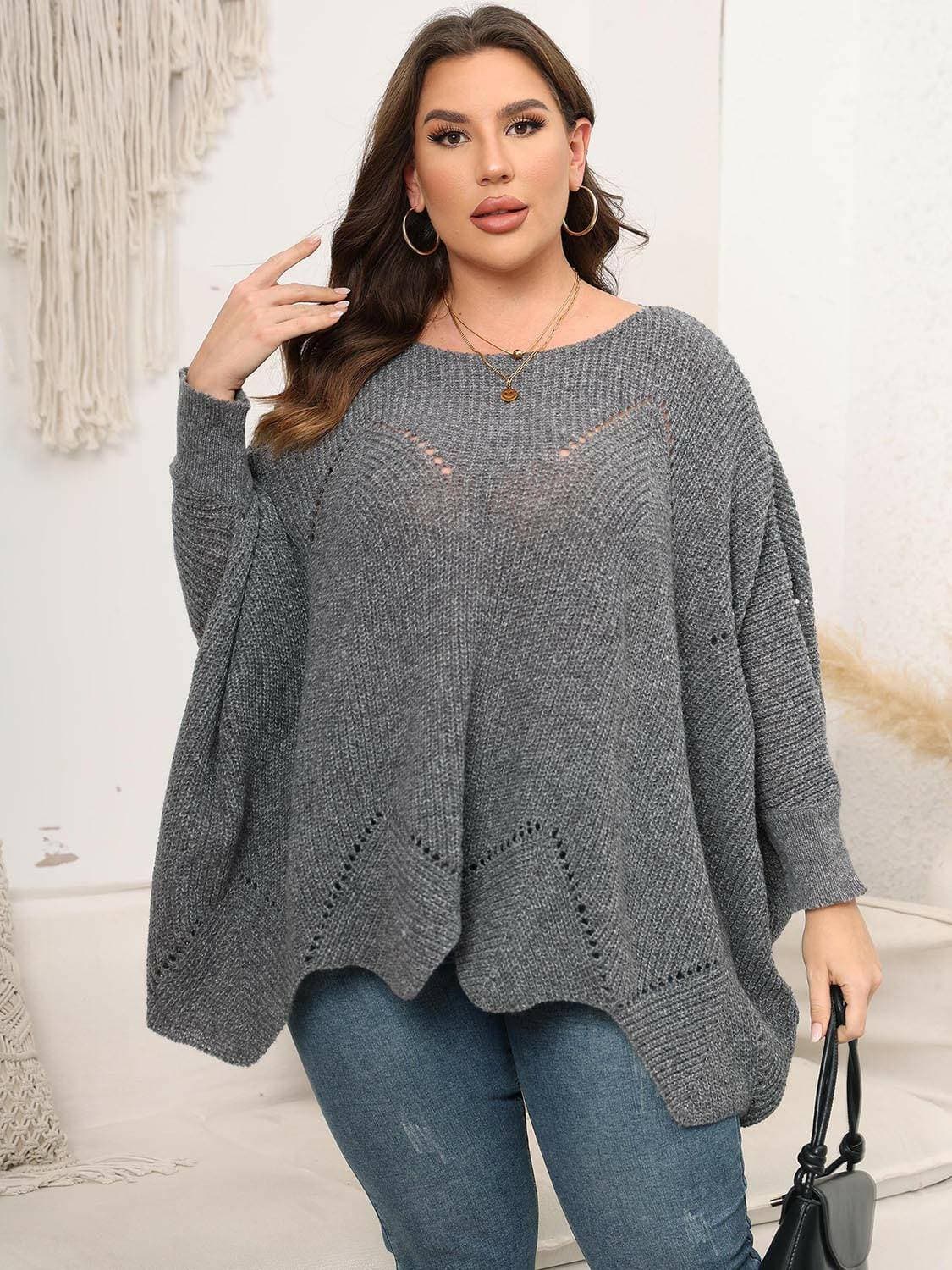 Cozy Batwing Sleeve Plus Size SweaterUpgrade Your Cozy Style with our Batwing Sleeve Plus Size Sweater!
 Experience ultimate comfort and chic fashion with our Cozy Batwing Sleeve Plus Size Sweater. CrafLove Salve Cozy Batwing Sleeveplus