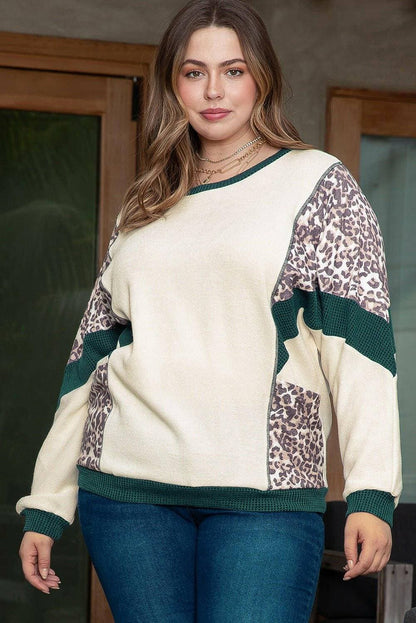 Leopard Print Plus Size Waffle-Knit Long Sleeve TopLeopard Print Plus Size Waffle-Knit Long Sleeve Top
 Indulge in the perfect blend of style and comfort with our Leopard Print Plus Size Waffle-Knit Long Sleeve Top. Love Salve Leopard Printplus