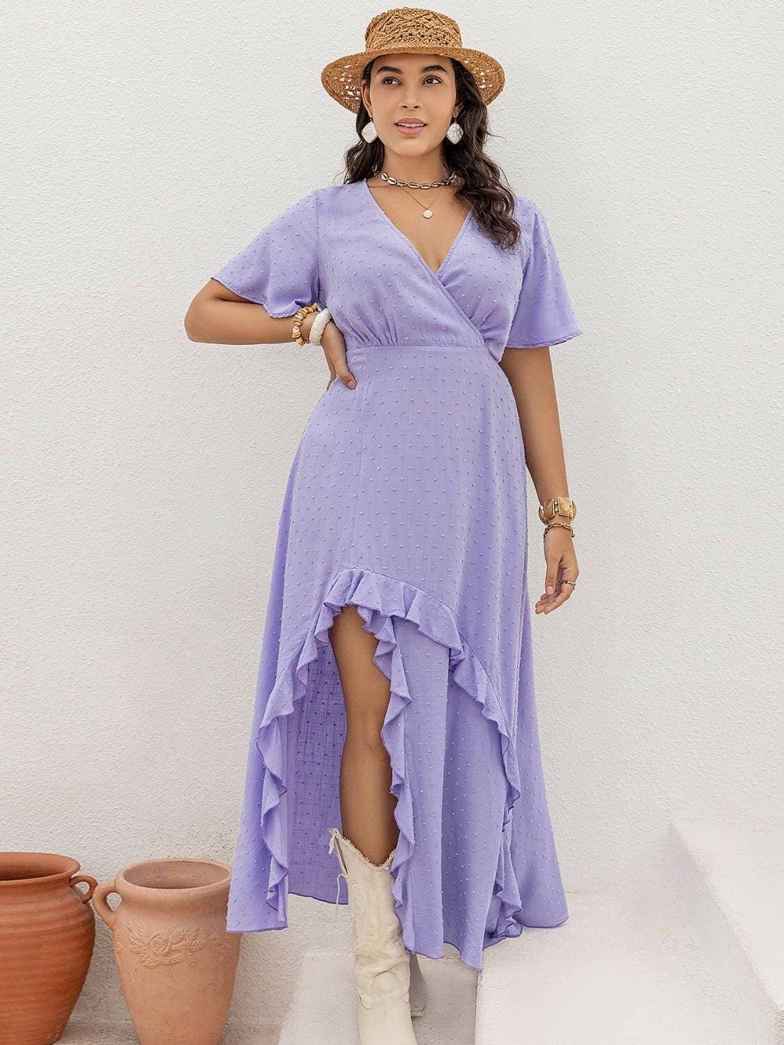 Swiss Dot High-Low Dress for Curvy LadiesUpgrade Your Style with Swiss Dot High-Low Dress
 
 
Flattering Fit: Specifically designed for curvy ladies, this dress accentuates your curves beautifully.
 
Chic HLove Salve Swiss Dot High-Low Dressplus