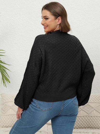 Cozy Cable Knit Mock Neck Plus Size SweaterStay Warm in Style
 Wrap yourself in comfort and style with our Cozy Cable Knit Mock Neck Plus Size Sweater. Perfect for chilly days, this sweater is a must-have addLove Salve Cozy Cable Knit Mock Neckplus