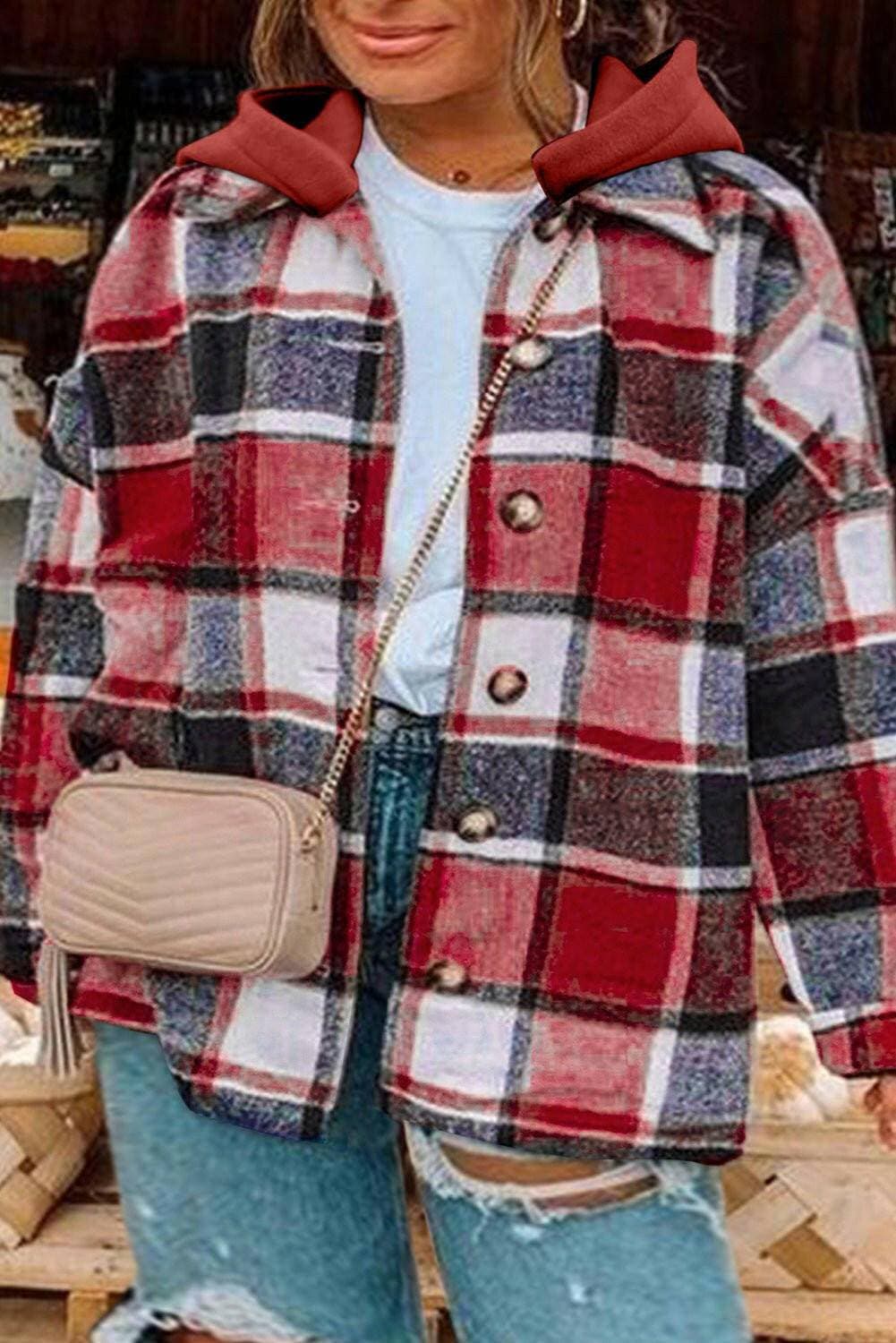 Plaid Hooded Jacket for Curvy FashionistasPlaid Hooded Jacket for Curvy Fashionistas
 
 
Embrace Your Curves: Designed to fit and flatter curvy fashionistas effortlessly.
 
Chic Plaid Design: Elevate your stLove Salve Plaid Hooded Jacketplus