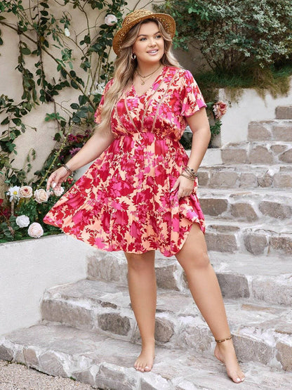 Vibrant Vibe Plus Size Printed Dress with Flutter SleevesVibrant Vibe Plus Size Printed Dress with Flutter Sleeves
 
 **Experience Effortless Style with the Vibrant Vibe Plus Size Printed Dress Flattering Flutter Sleeves:*Love Salve Size Printed Dressplus