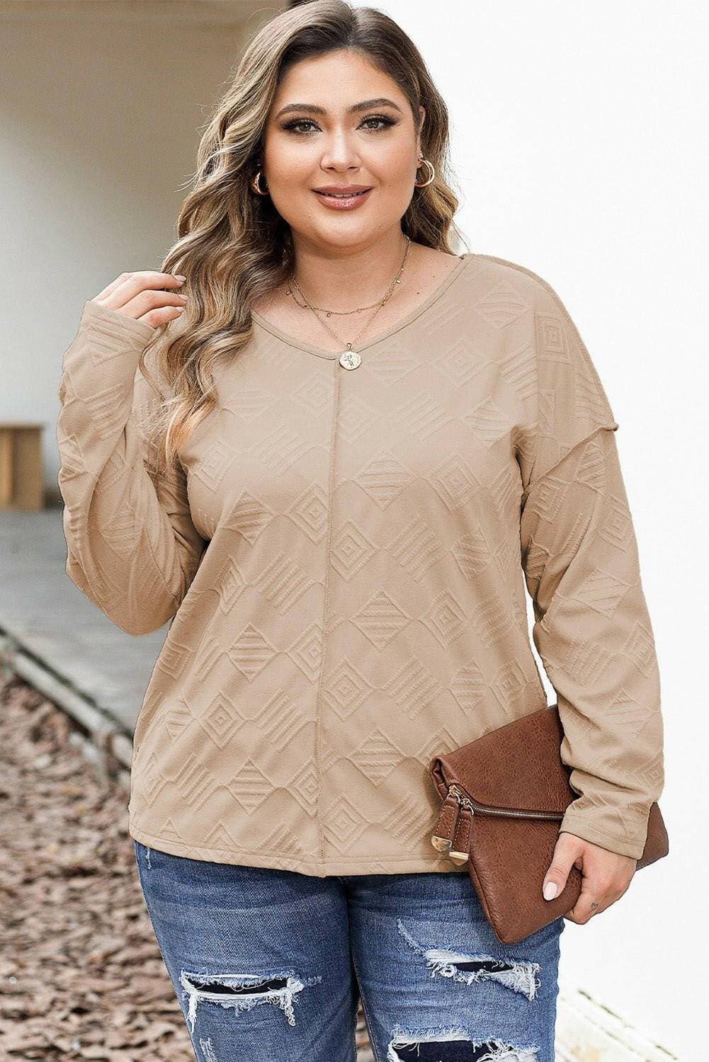 Curvy Exposed Stitch Drop Sleeve TeeCurvy Exposed Stitch Drop Sleeve Tee
 
 
Chic Design: Elevate your casual style with the trendy exposed stitch detail of this tee.
 
Comfortable Fit: Crafted from a Love Salve Curvy Exposed Stitch Drop Sleeve Teeplus