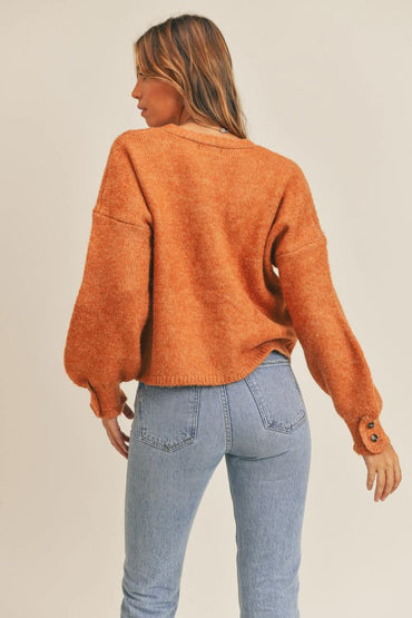 Cozy long sleeve button cardigan - Love Salve 