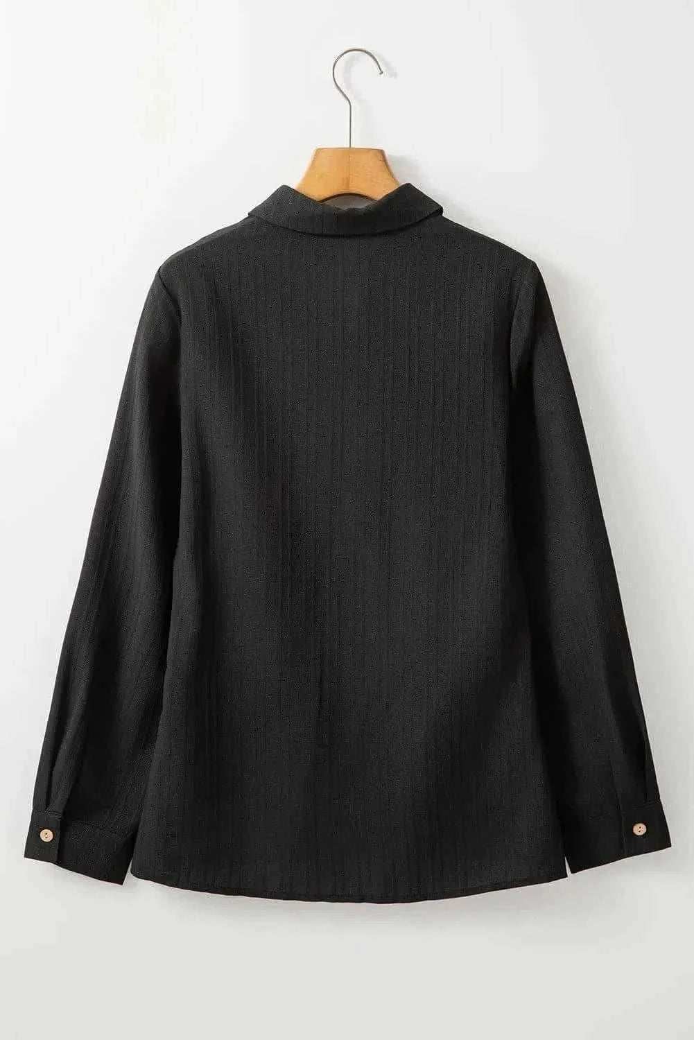 Chic long sleeve collared shirt - Love Salve 