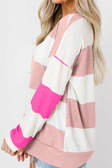 Colorful block long sleeve tee - Love Salve 