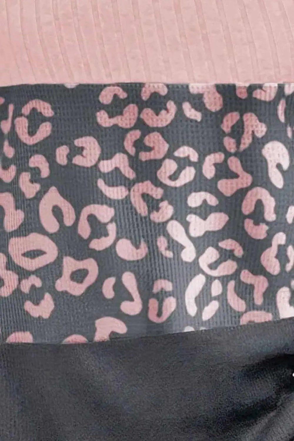 Leopard print long sleeve top with buttons - Love Salve 