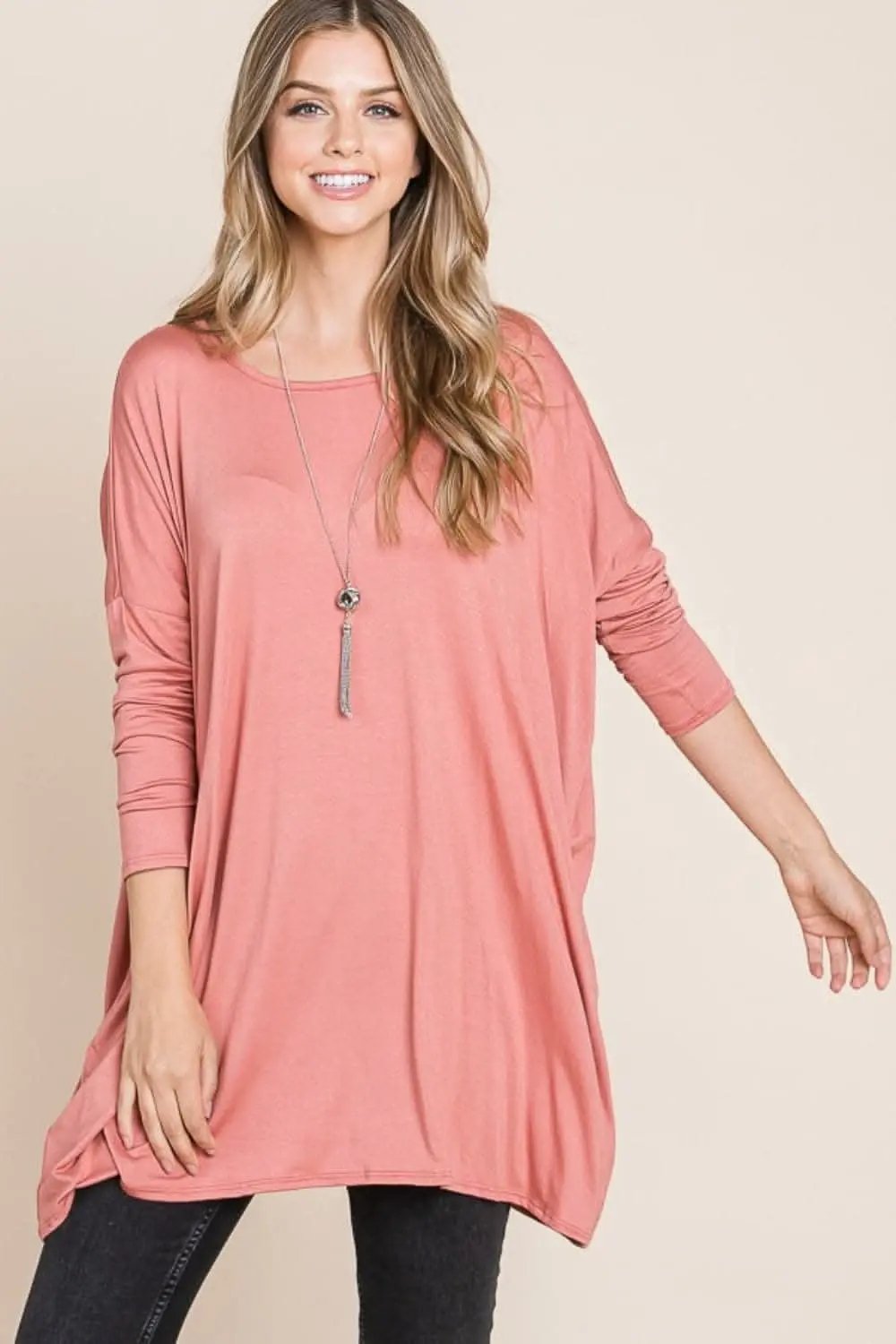Chic oversized long sleeve top - Love Salve 