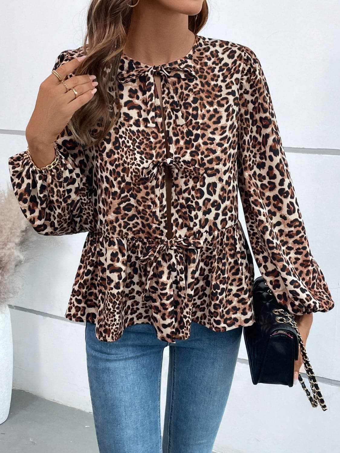 Chic long sleeve peplum top - Love Salve 