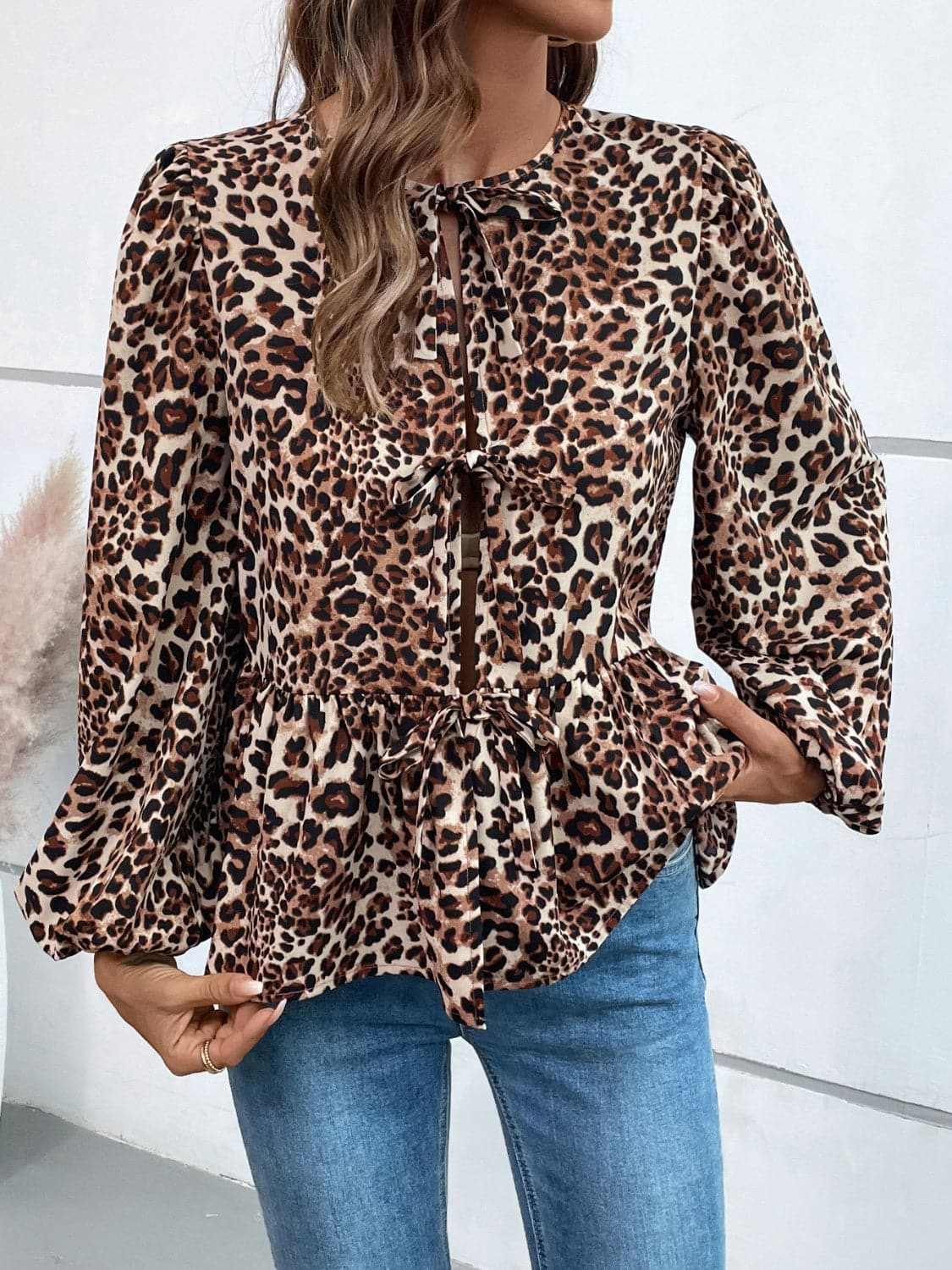 Chic long sleeve peplum top - Love Salve 