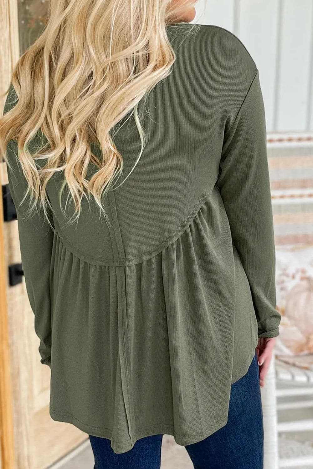 Chic plus size long sleeve blouse - Love Salve 