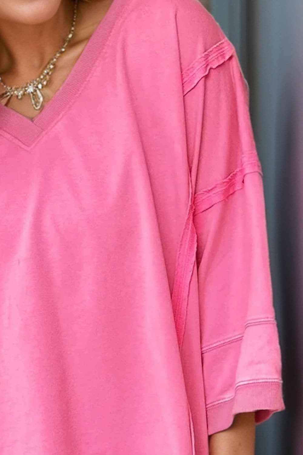 Chic high-low v-neck blouse - Love Salve 