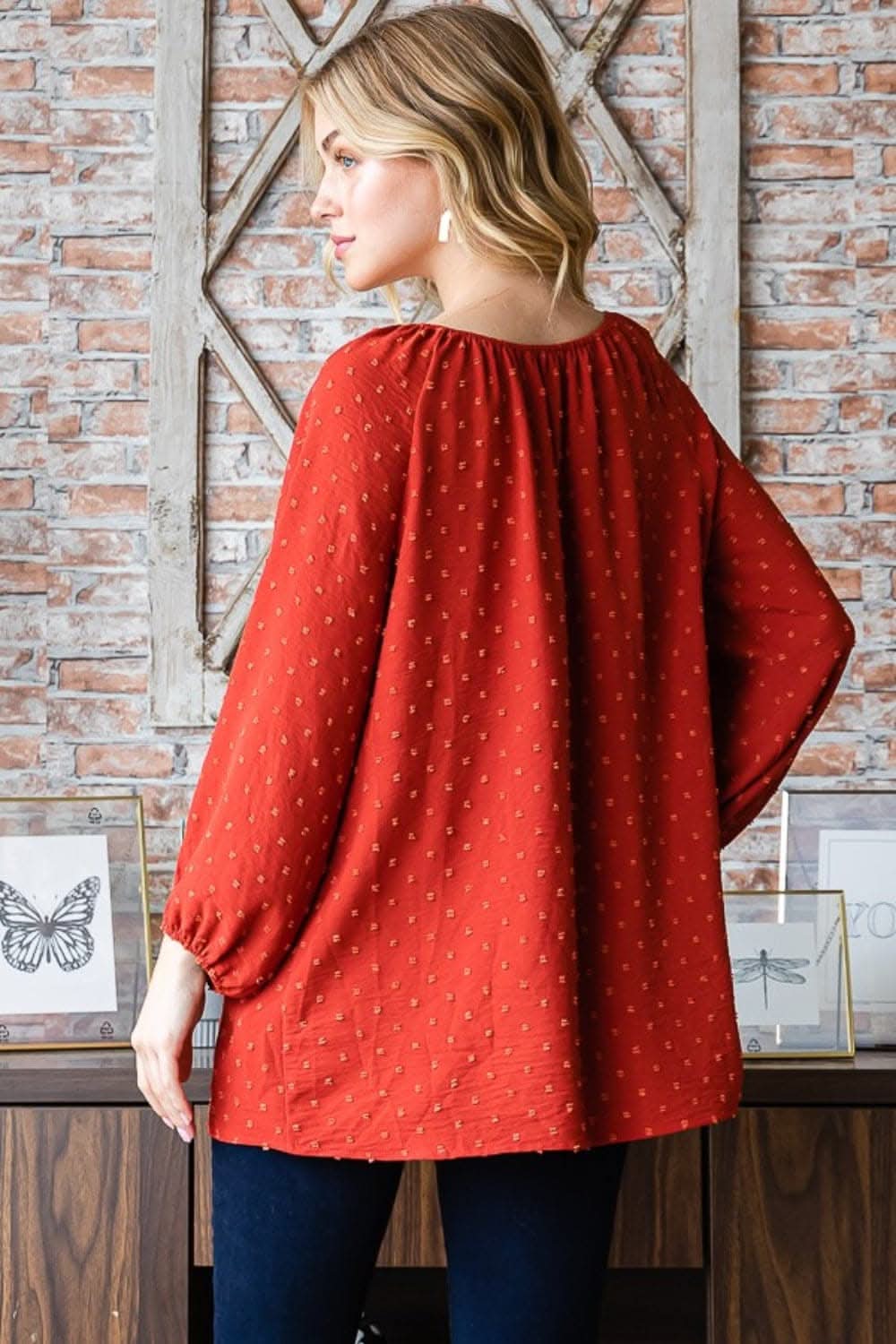 Heimish off-shoulder swiss dot top - Love Salve 