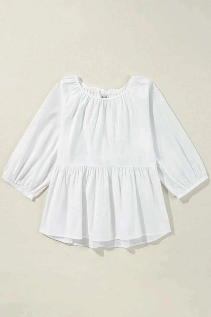Elegant cotton blouse with bow - Love Salve 