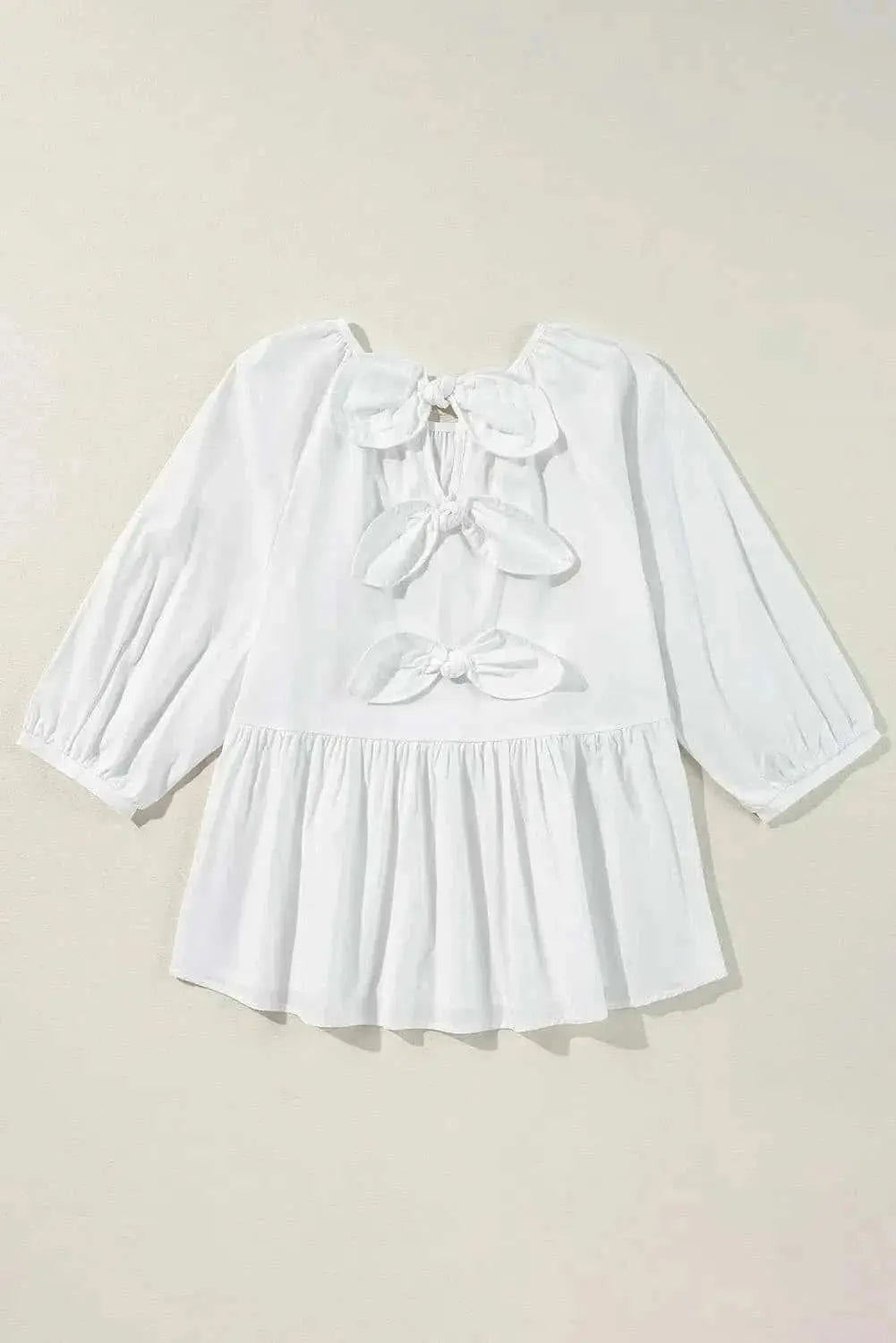 Elegant cotton blouse with bow - Love Salve 