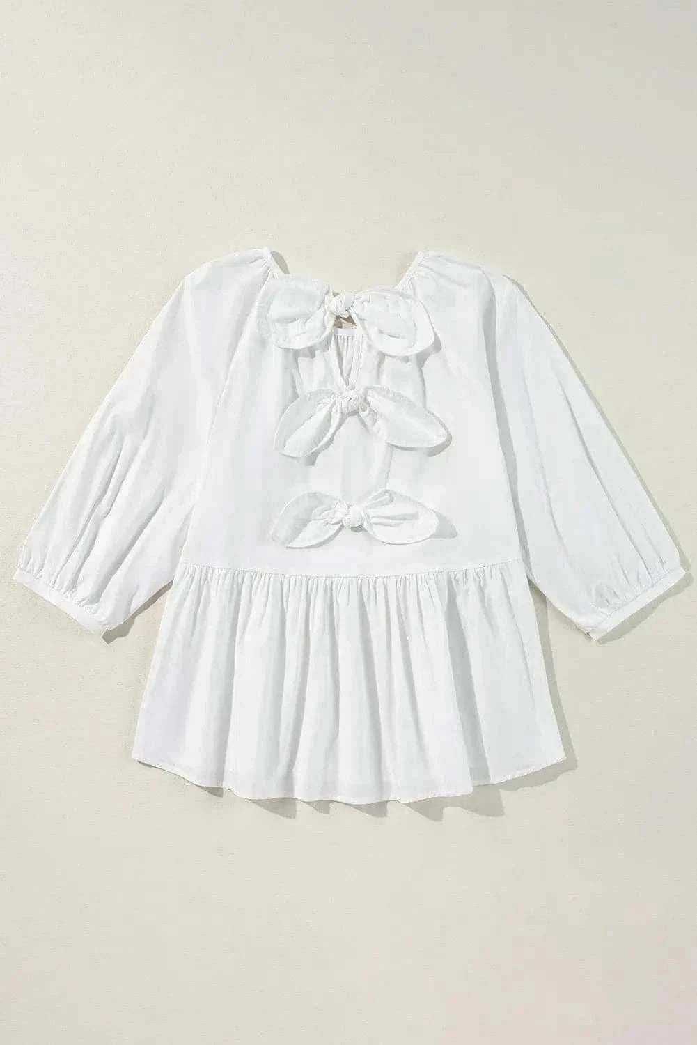 Elegant cotton blouse with bow - Love Salve 