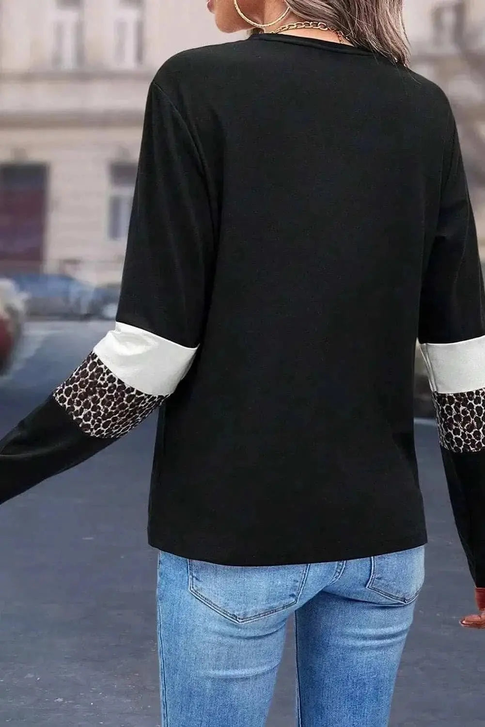 Leopard print casual blouse, s-xl - Love Salve 